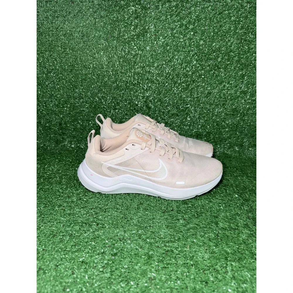 Nike Downshifter 12 Womens Size 6 Pink‎ White Walking Running Shoes Sneakers